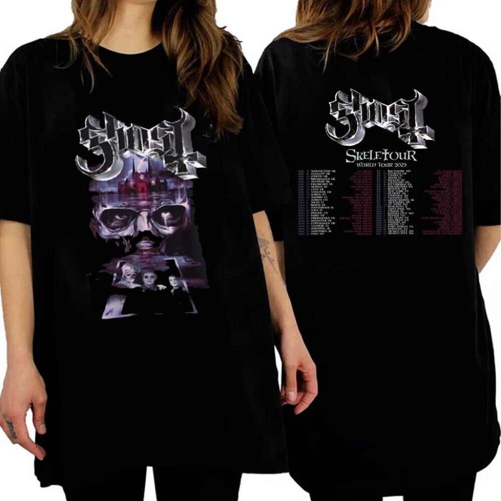 The Ghost Tour Shirt 2025 Ghost Skeletour Tour 2025 Shirt, Metal Rock Concert 24